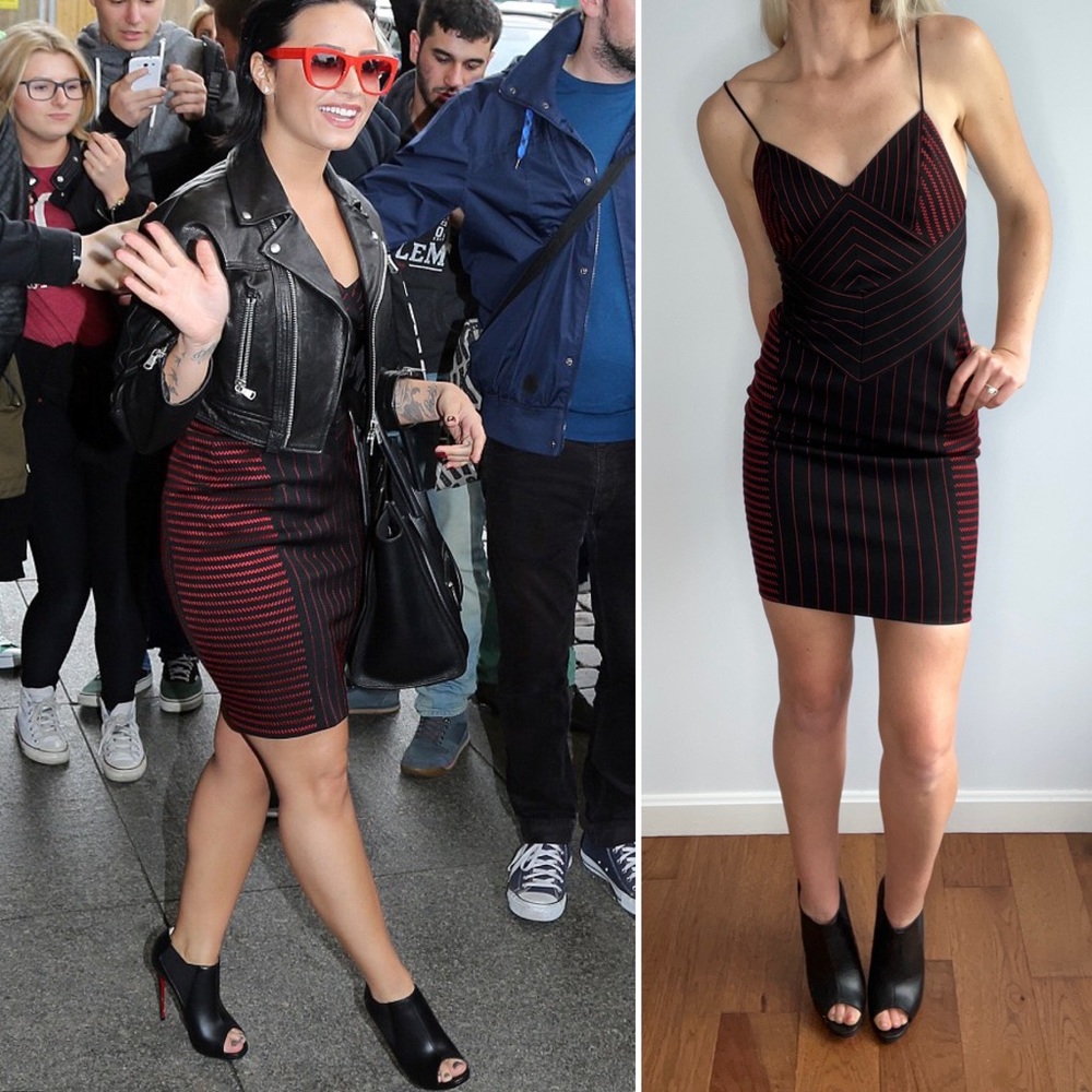 Alexander Wang Black Dress With Red Detail Bodycon